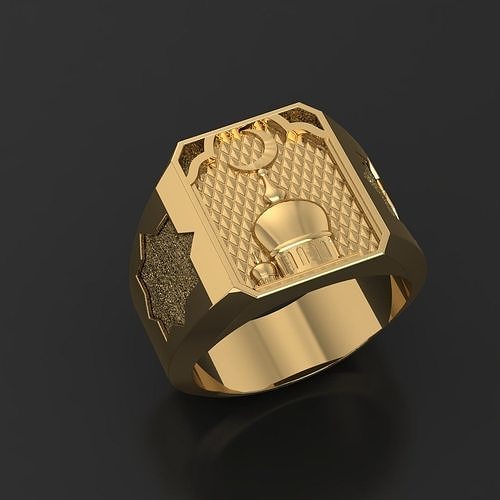 Mosque muslim ring 3D print model