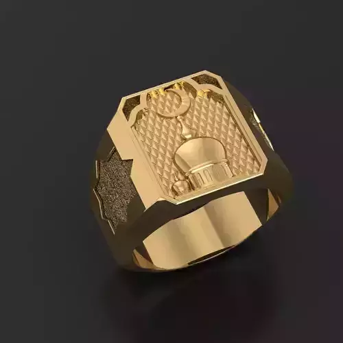 Mosque muslim ring 3D print model