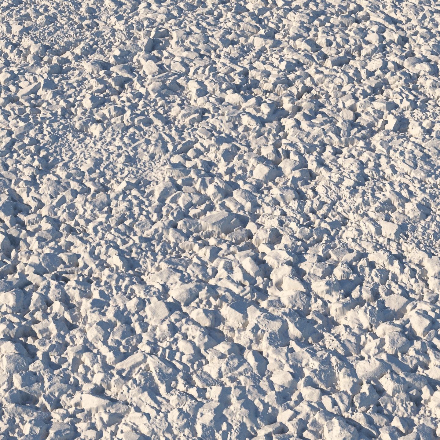 Large blue rubble material 3D model_8