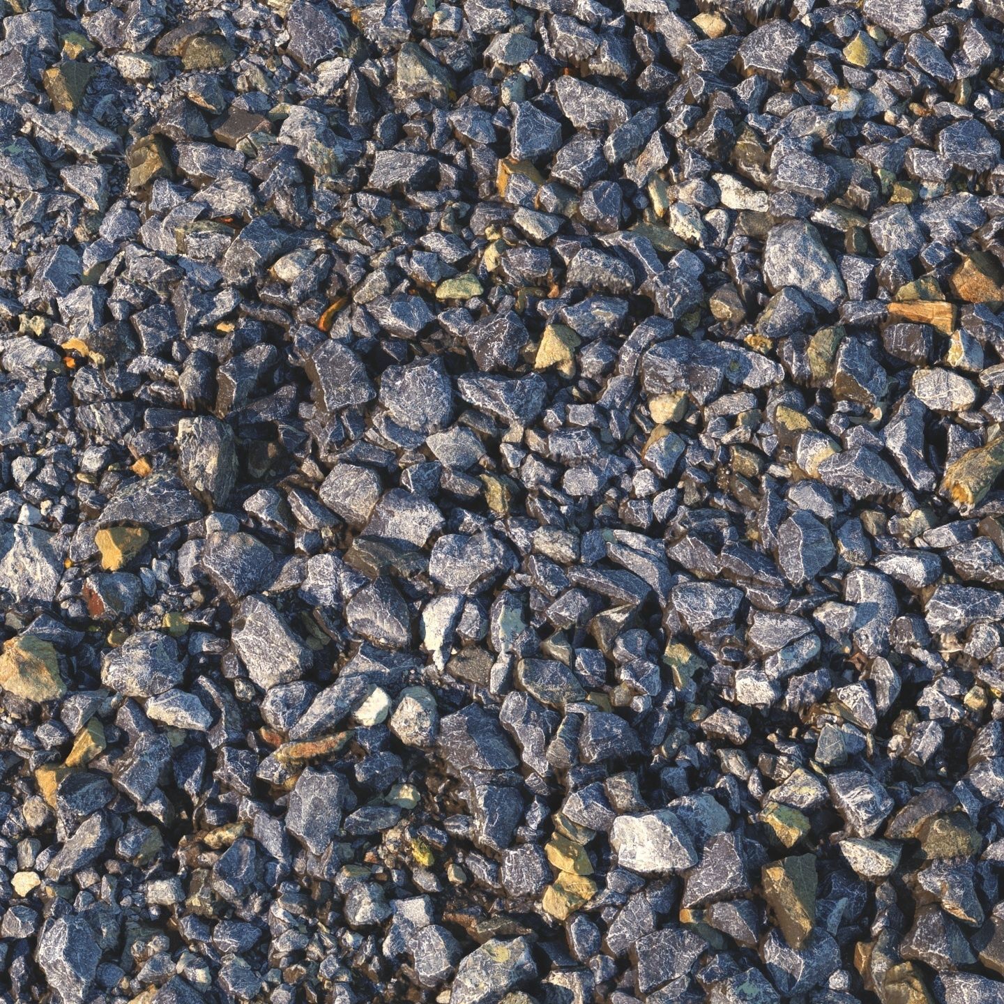 Large blue rubble material 3D model_4