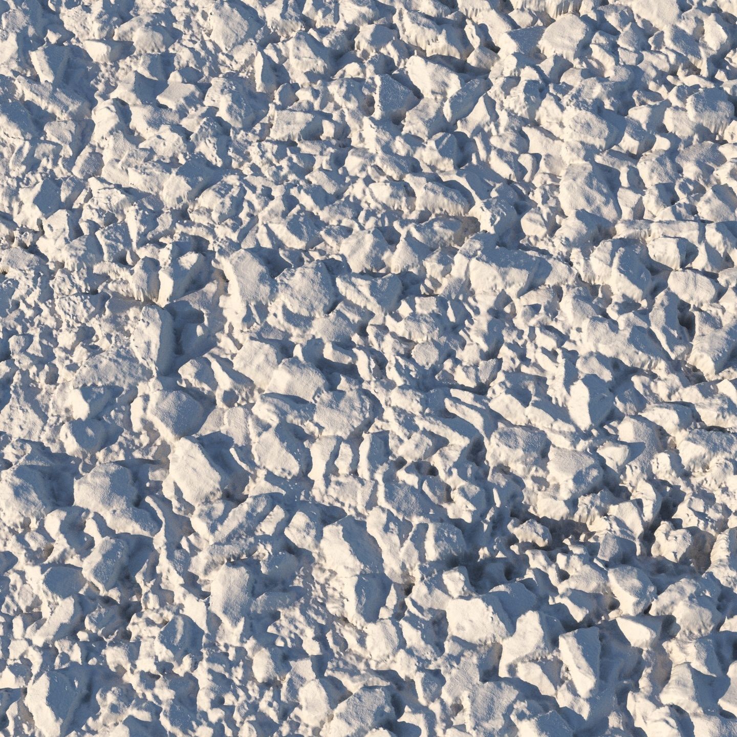 Large blue rubble material 3D model_9