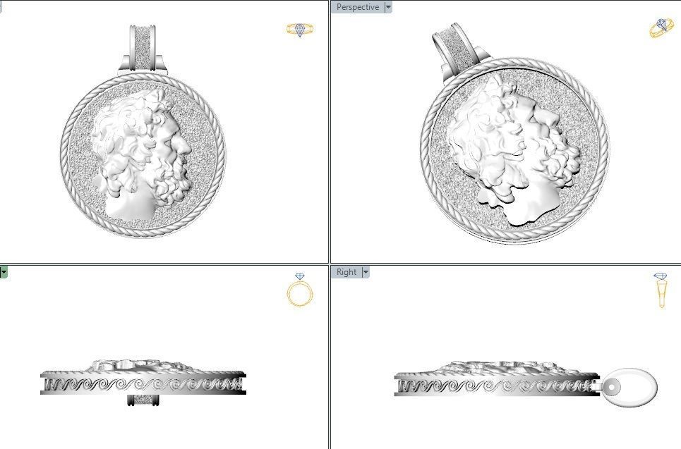 Pendant of Perseus 3D print model_2