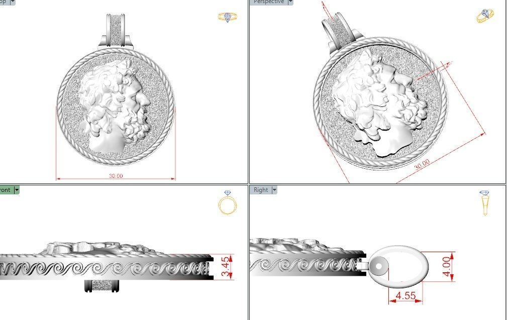 Pendant of Perseus 3D print model_3