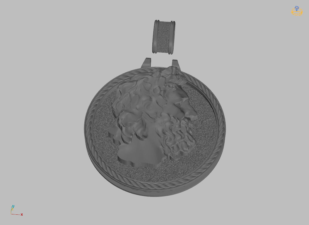 Pendant of Perseus 3D print model_4