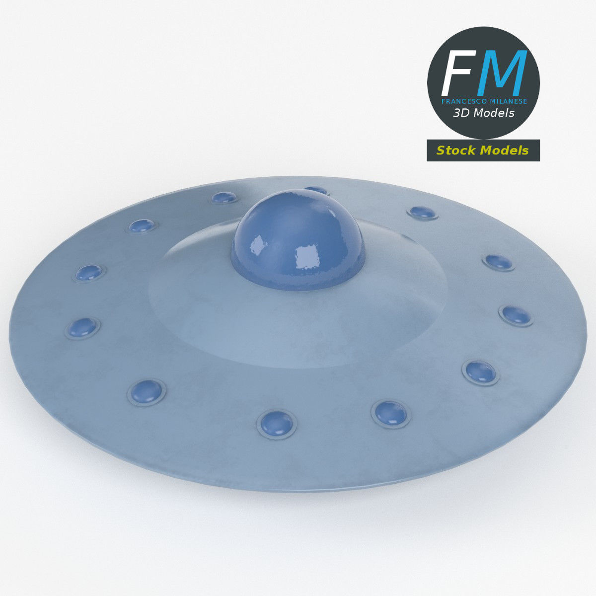 Flying saucer 1 3D model_2