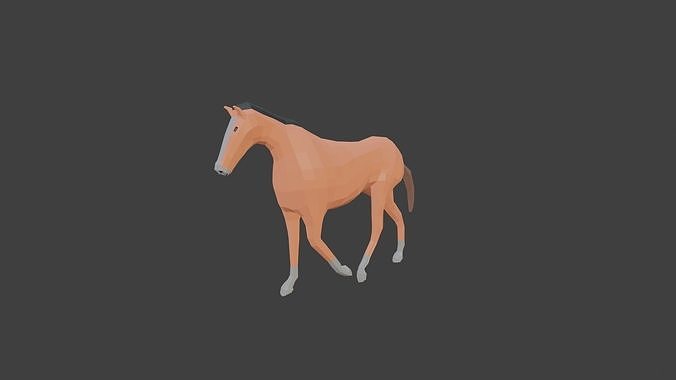 Free  Low Poly Horse Free low-poly 3D model