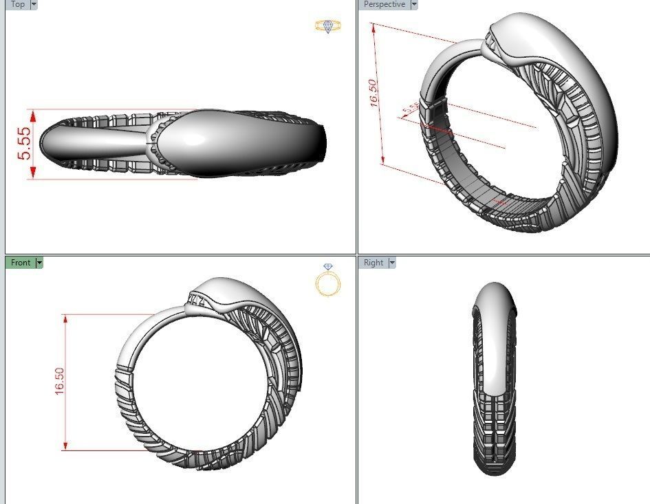 Venom Ring Alien 3D print model_2