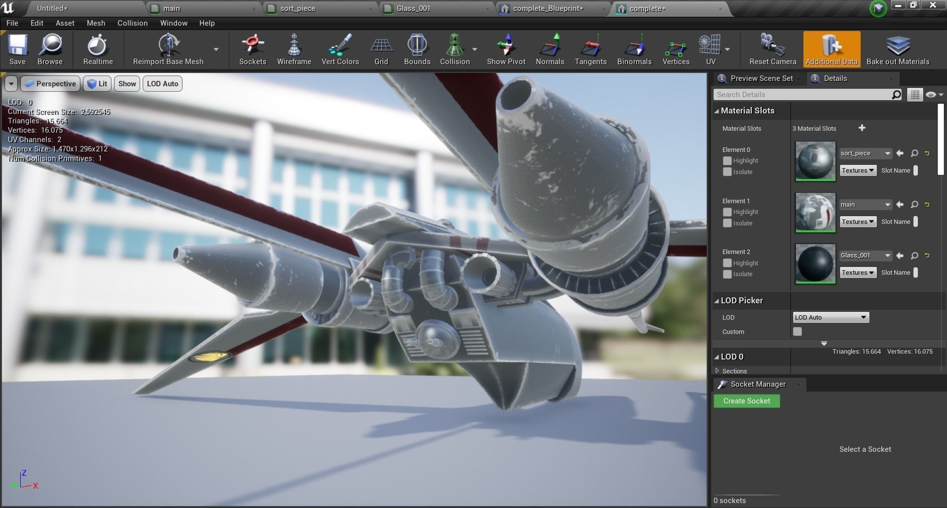 Jedi Vector Star Fighter- Star wars Highrepublic Low-poly 3D model_9