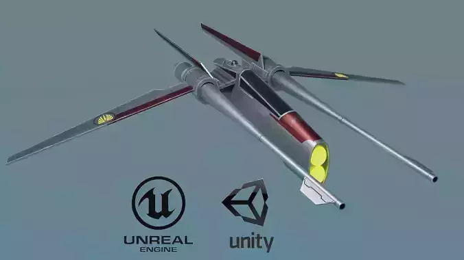 Jedi Vector Star Fighter- Star wars Highrepublic Low-poly 3D model Jedi Vector Star Fighter- Star wars Highrepublic Low-poly 3D model