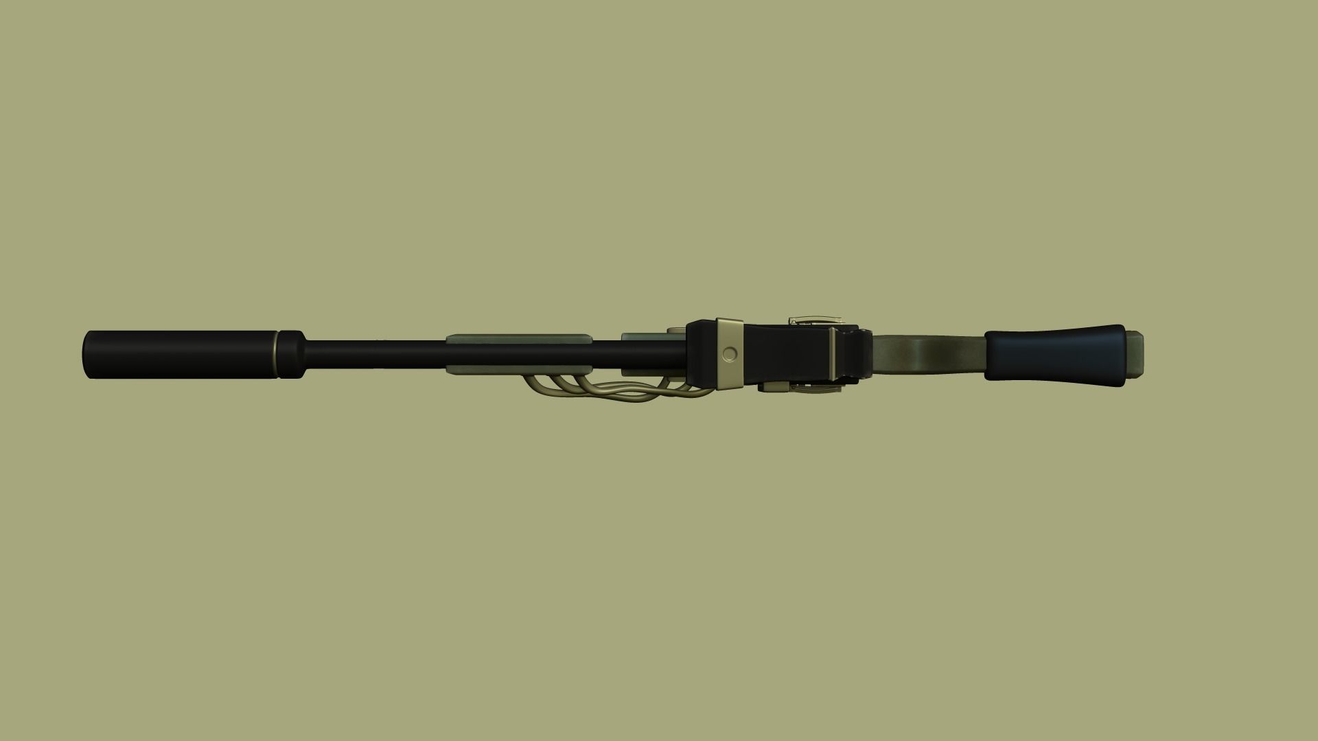 Sci-Fi Sniper Rifle - Gun - Weaponry Low-poly 3D model_5