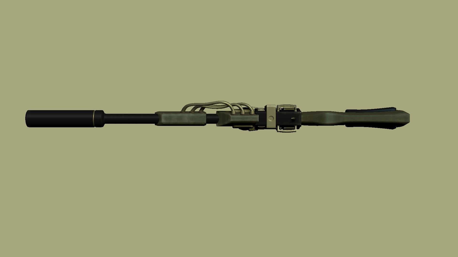 Sci-Fi Sniper Rifle - Gun - Weaponry Low-poly 3D model_6