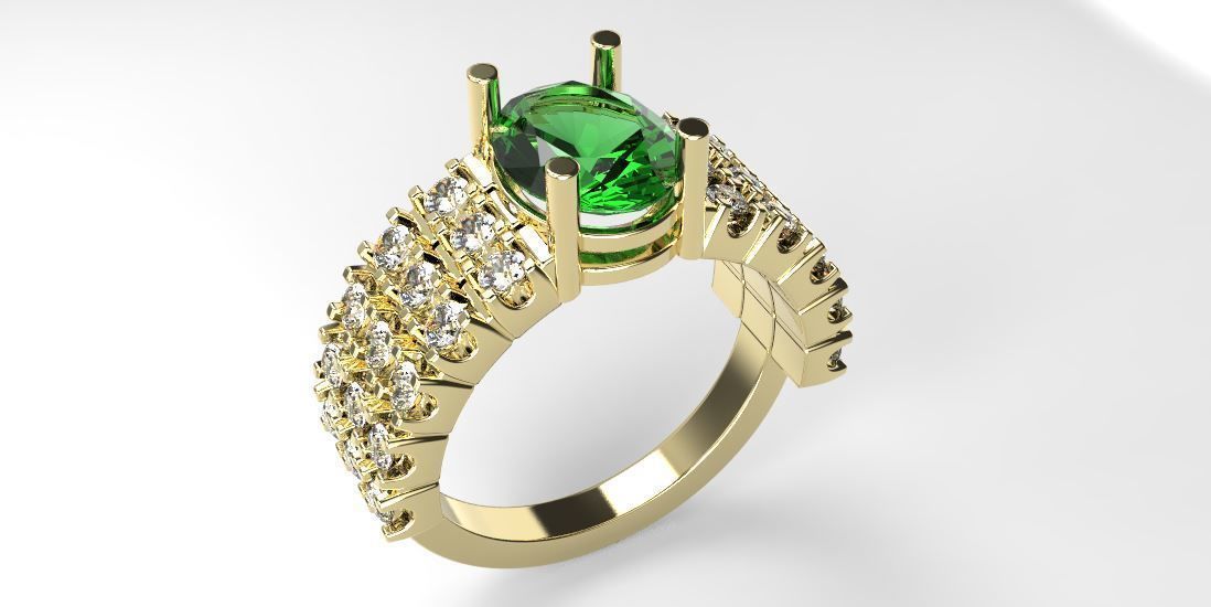 engagement ring 3D print model