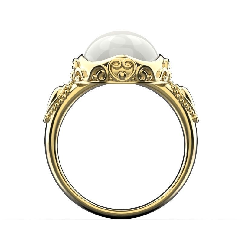Pearl ring 3D print model_1