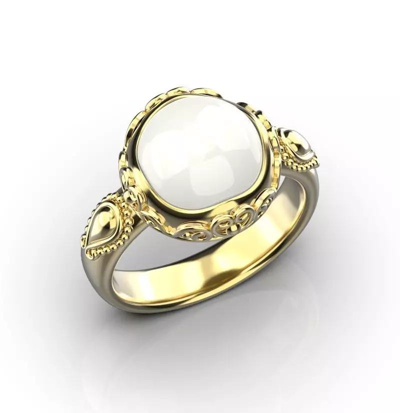Pearl ring 3D print model_0