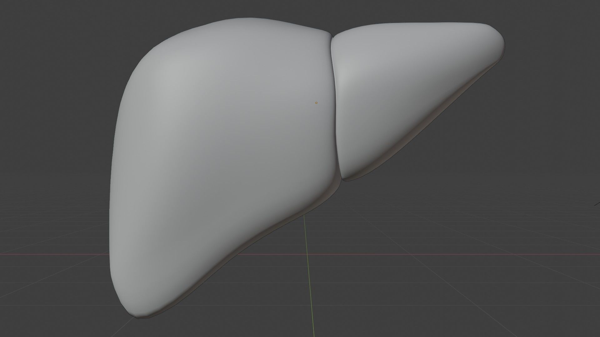 Liver and small and Large intestine  Low-poly 3D model_6