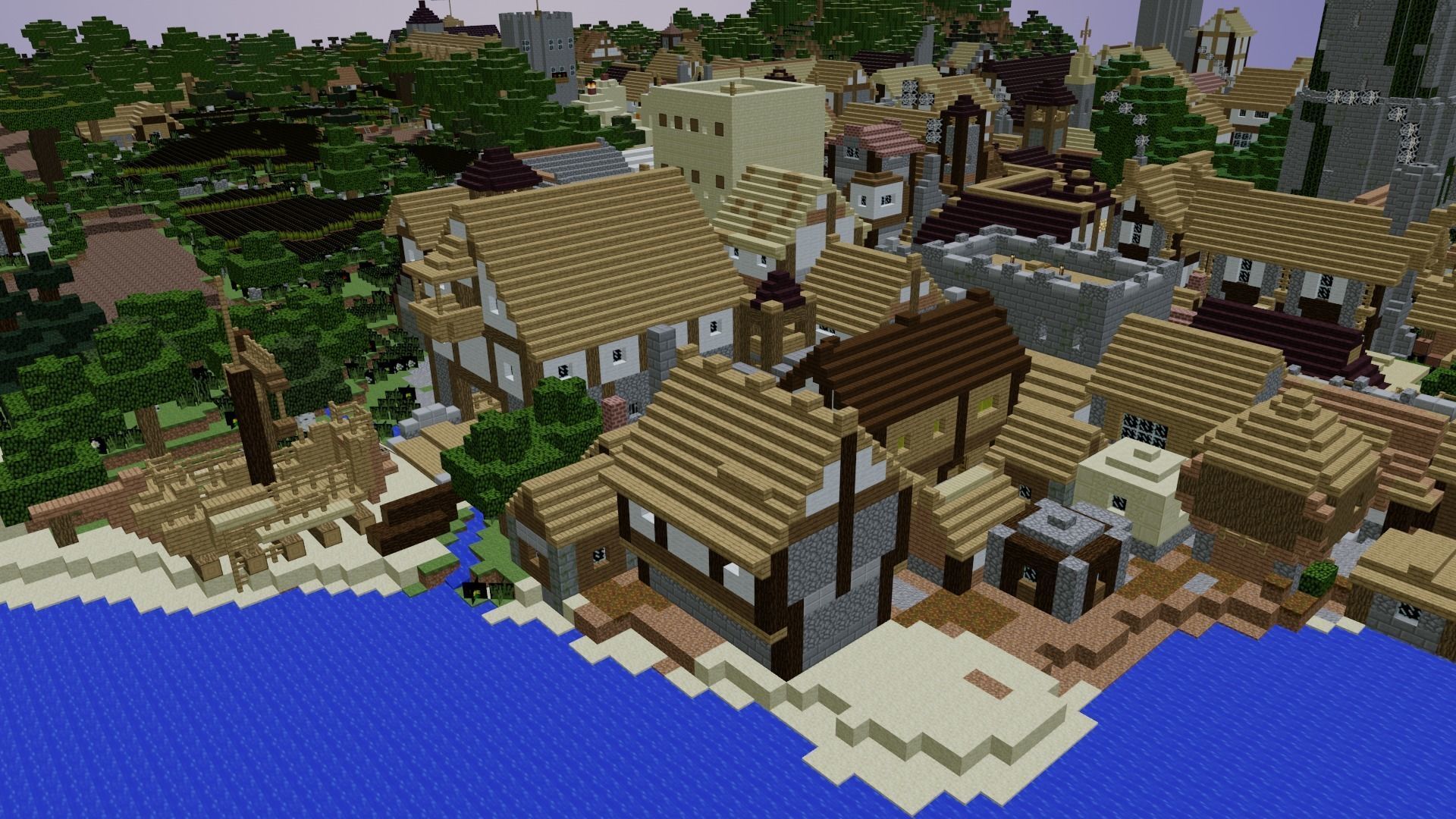 Minecraft Village 3D model_3