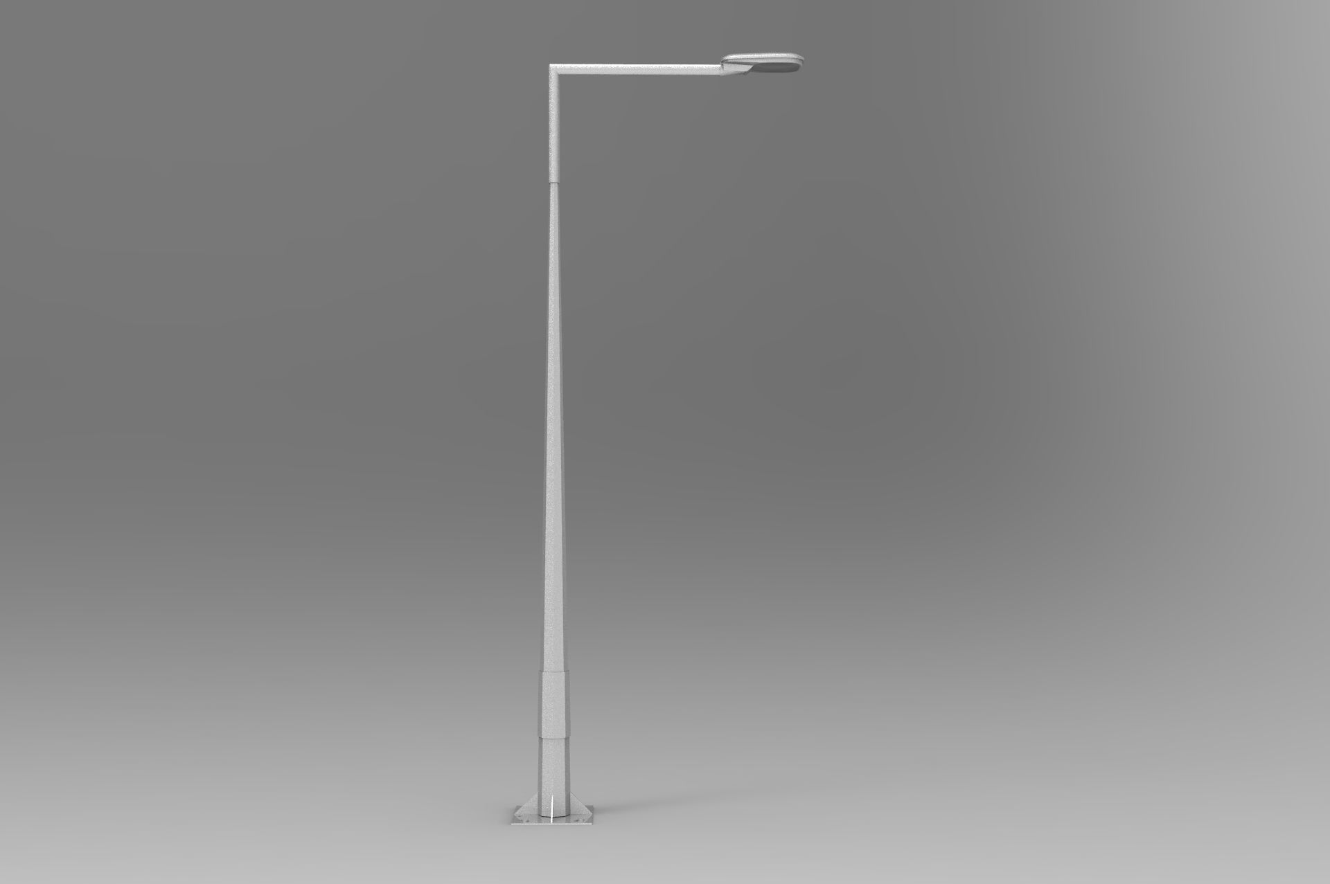 Street Light Low-poly 3D model_4