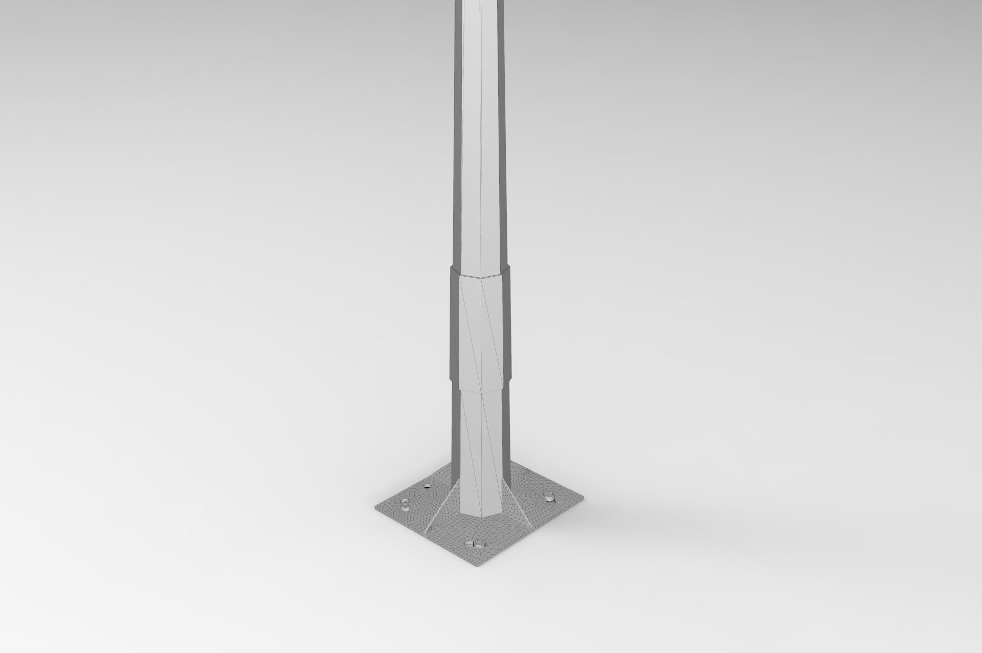 Street Light Low-poly 3D model_5