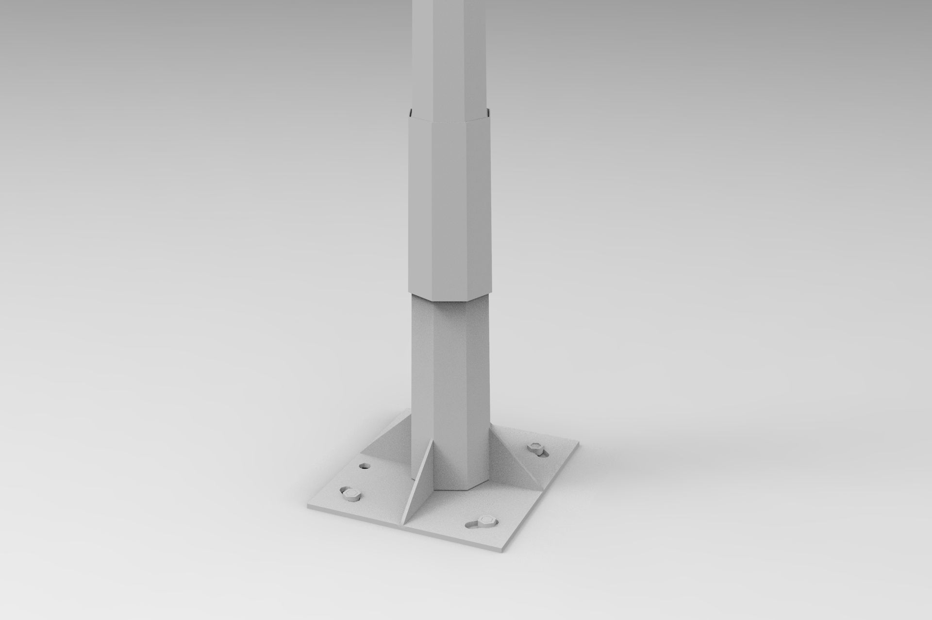 Street Light Low-poly 3D model_8