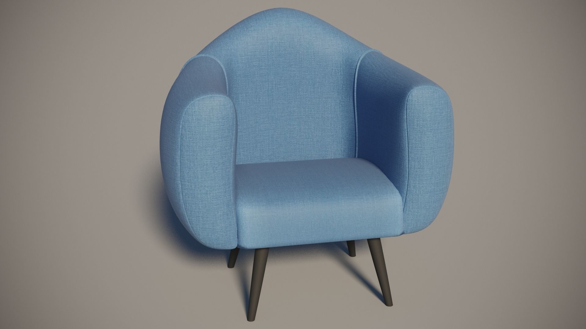 comfortable chair  3D model Low-poly 3D model_3