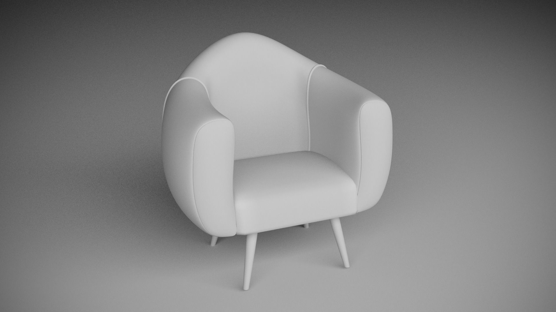 comfortable chair  3D model Low-poly 3D model_6