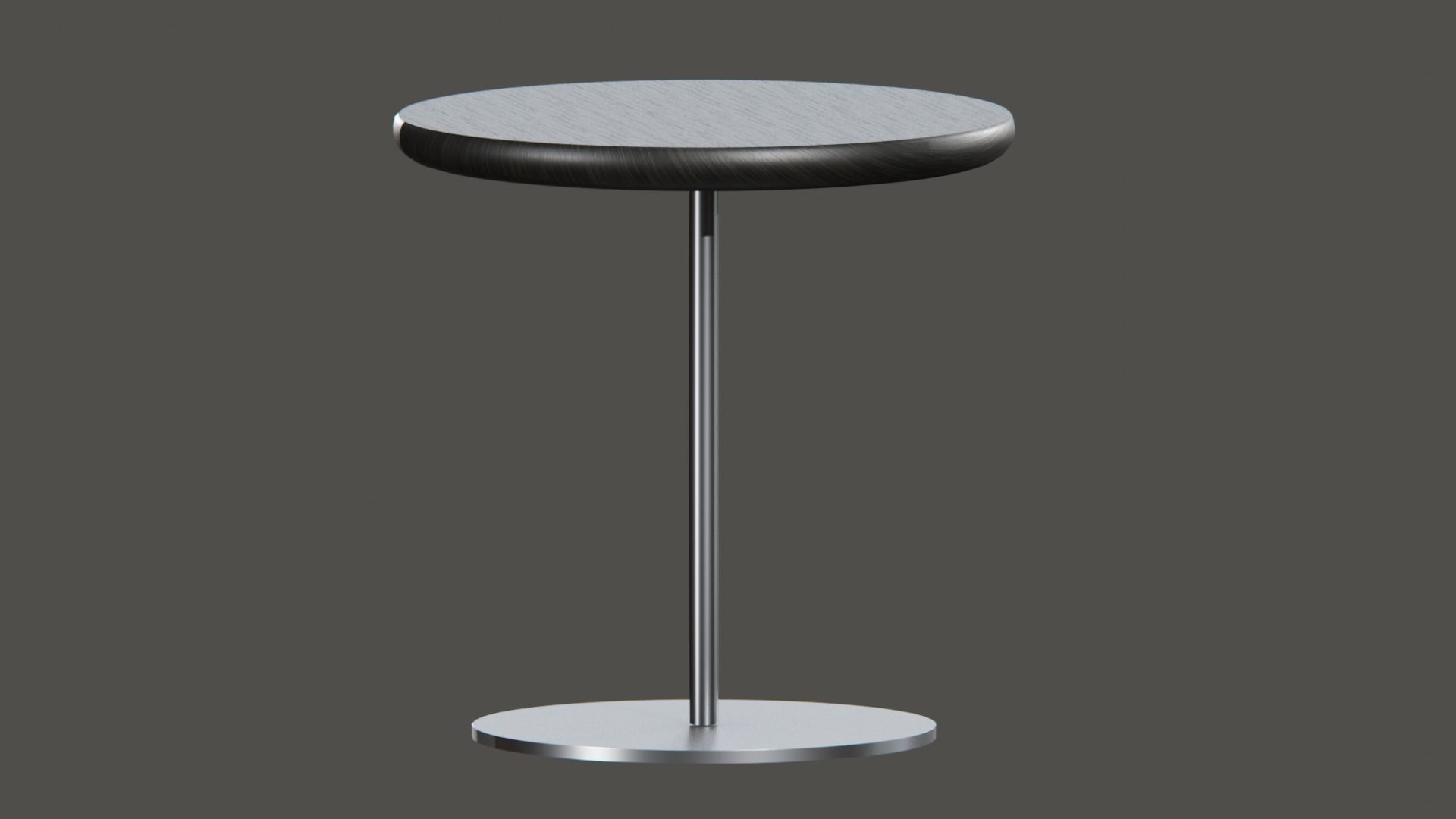 Pal Table oak black lacquered Low-poly 3D model_17