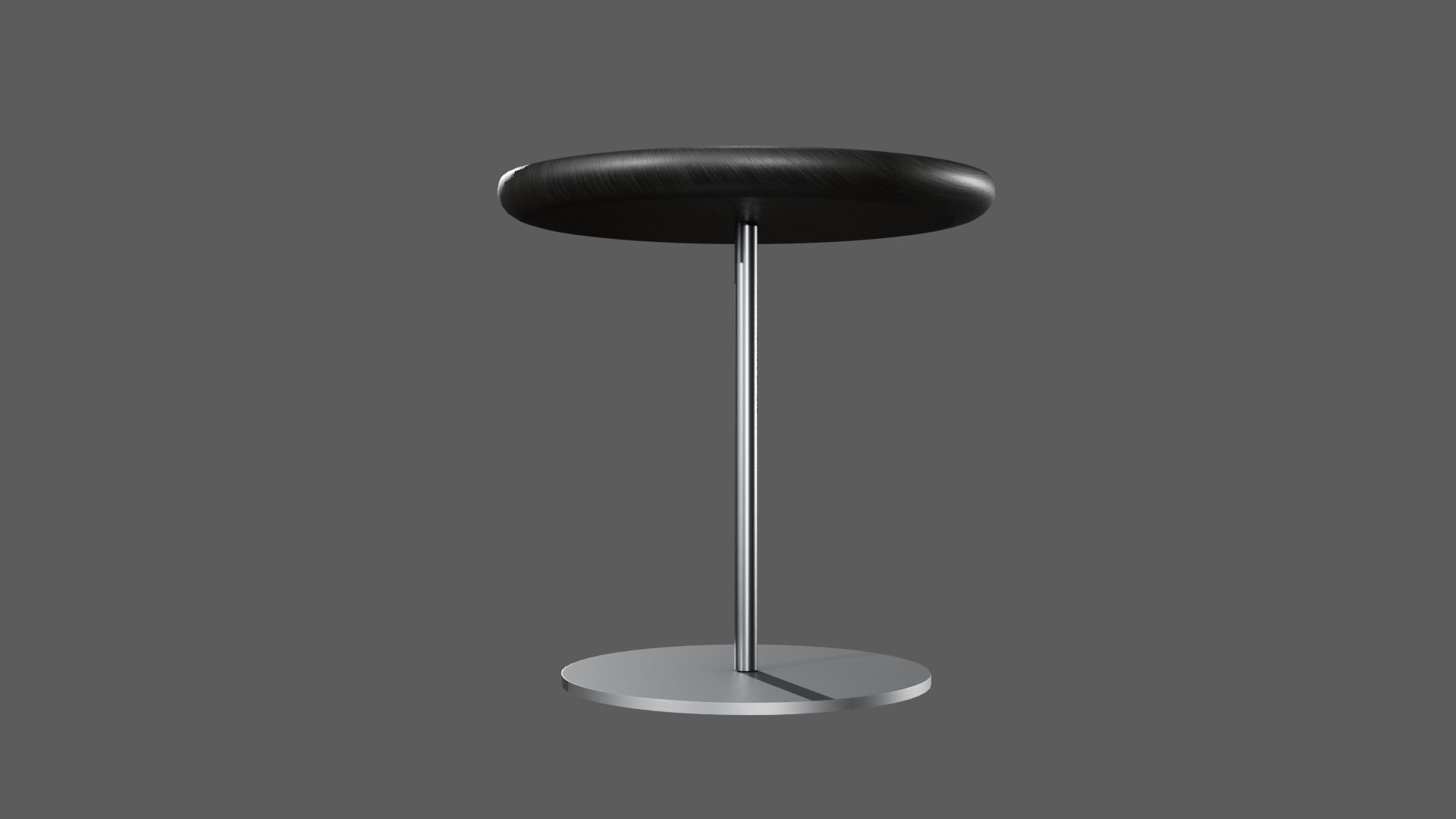 Pal Table oak black lacquered Low-poly 3D model_3