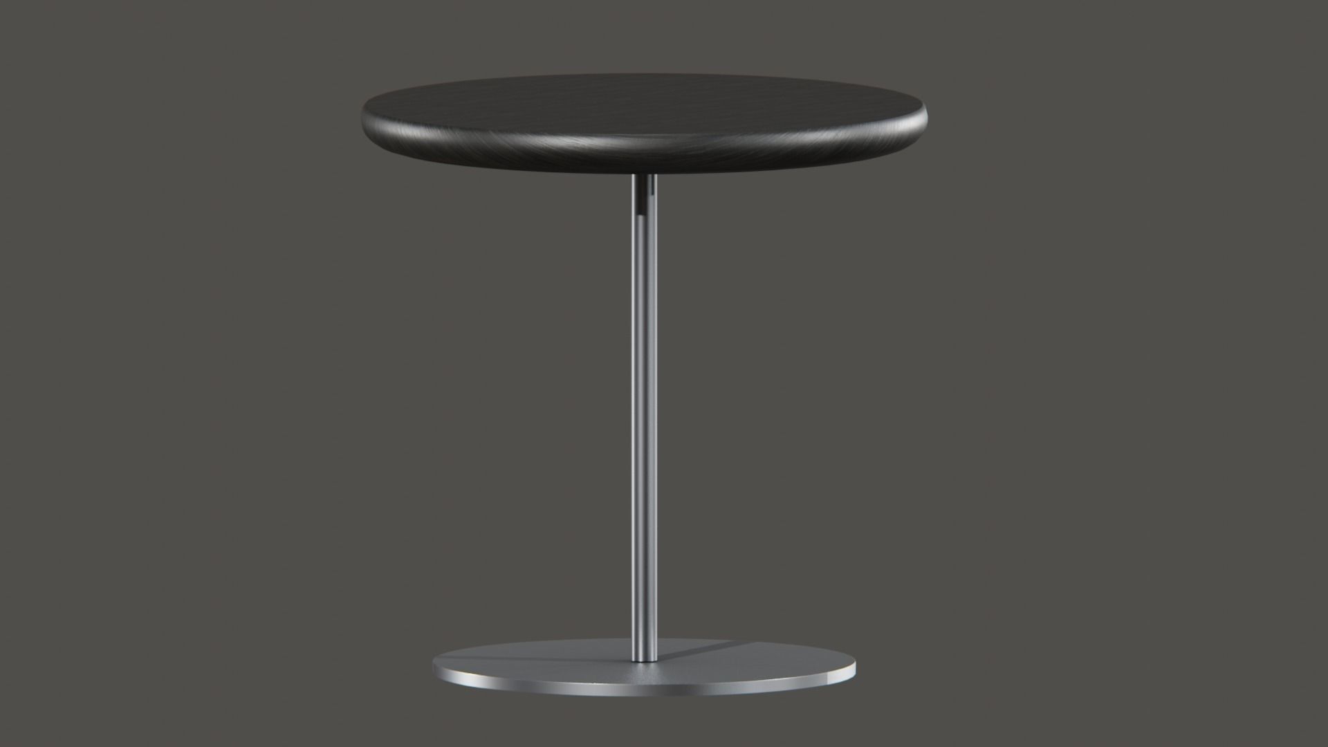 Pal Table oak black lacquered Low-poly 3D model_19