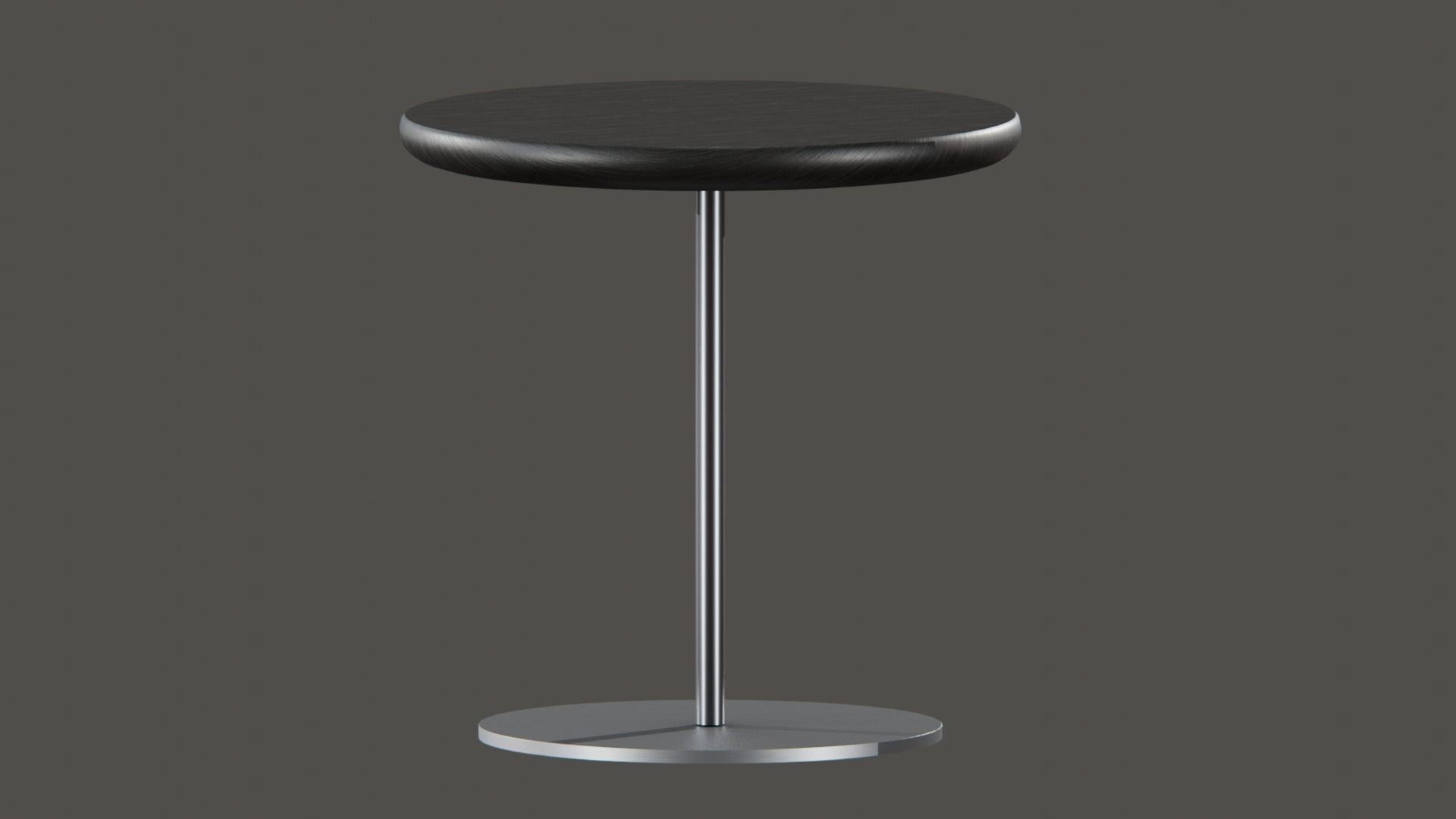 Pal Table oak black lacquered Low-poly 3D model_13