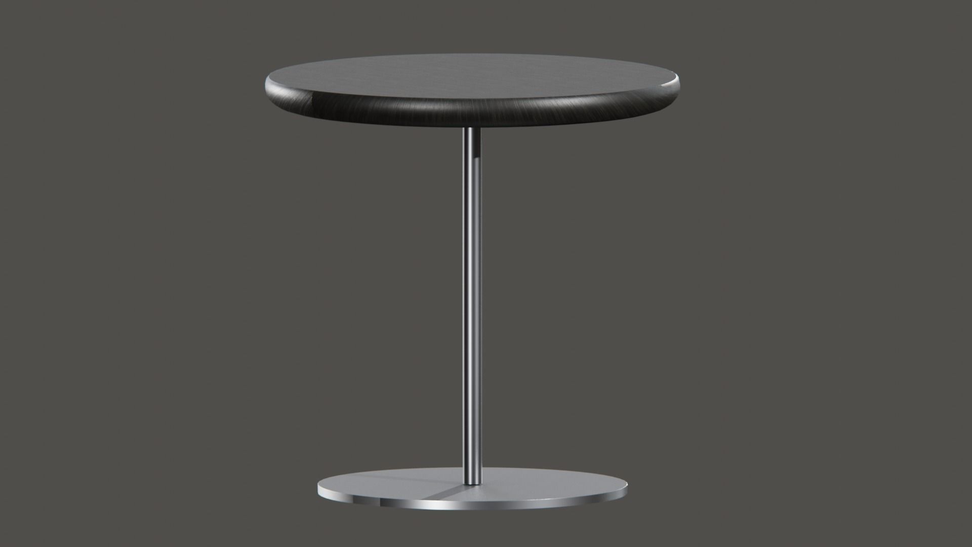 Pal Table oak black lacquered Low-poly 3D model_16
