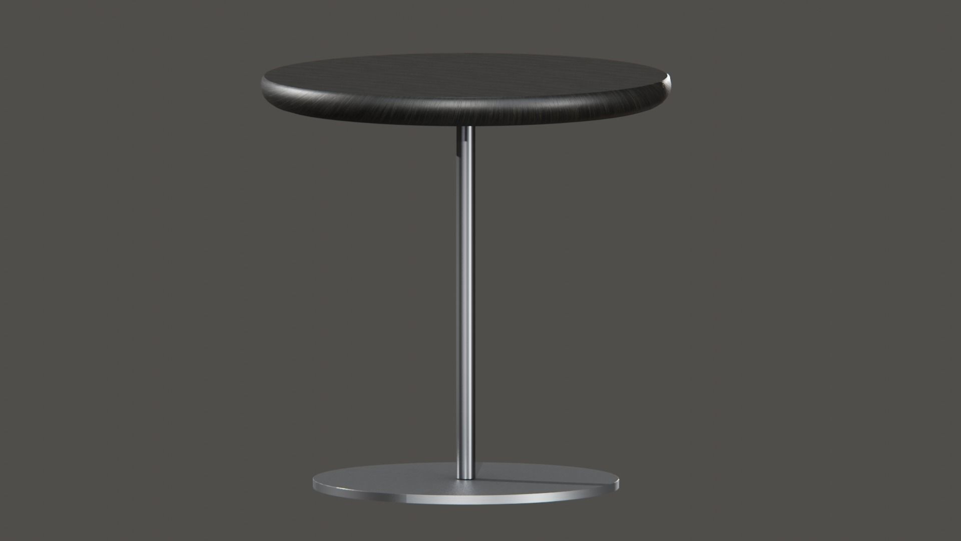Pal Table oak black lacquered Low-poly 3D model_9