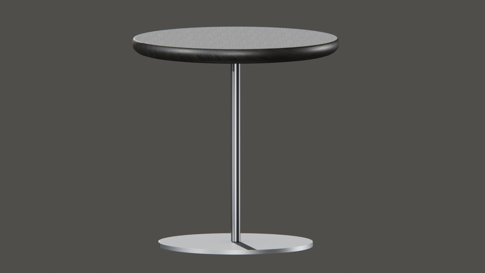 Pal Table oak black lacquered Low-poly 3D model_11