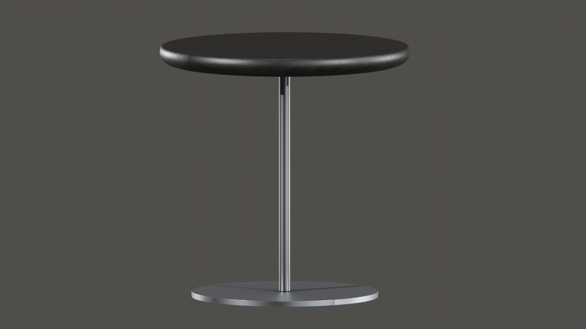 Pal Table oak black lacquered Low-poly 3D model_20