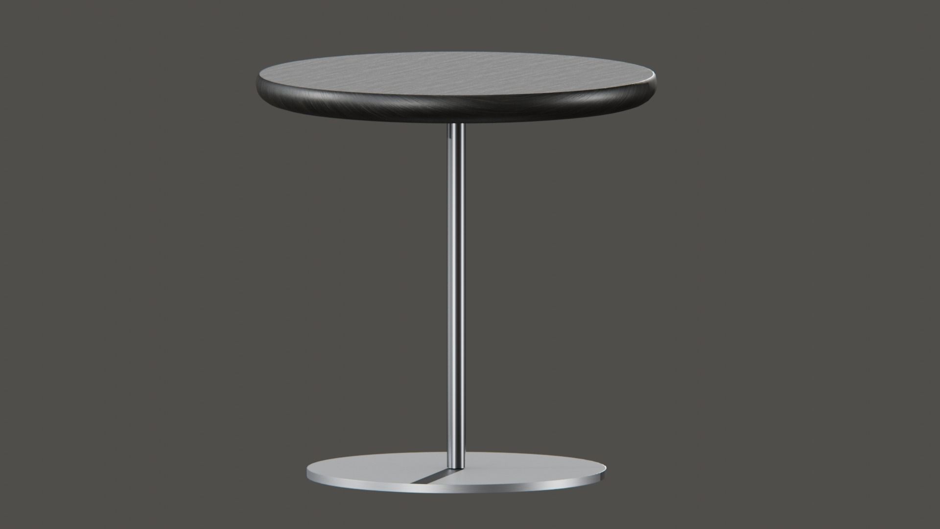 Pal Table oak black lacquered Low-poly 3D model_12