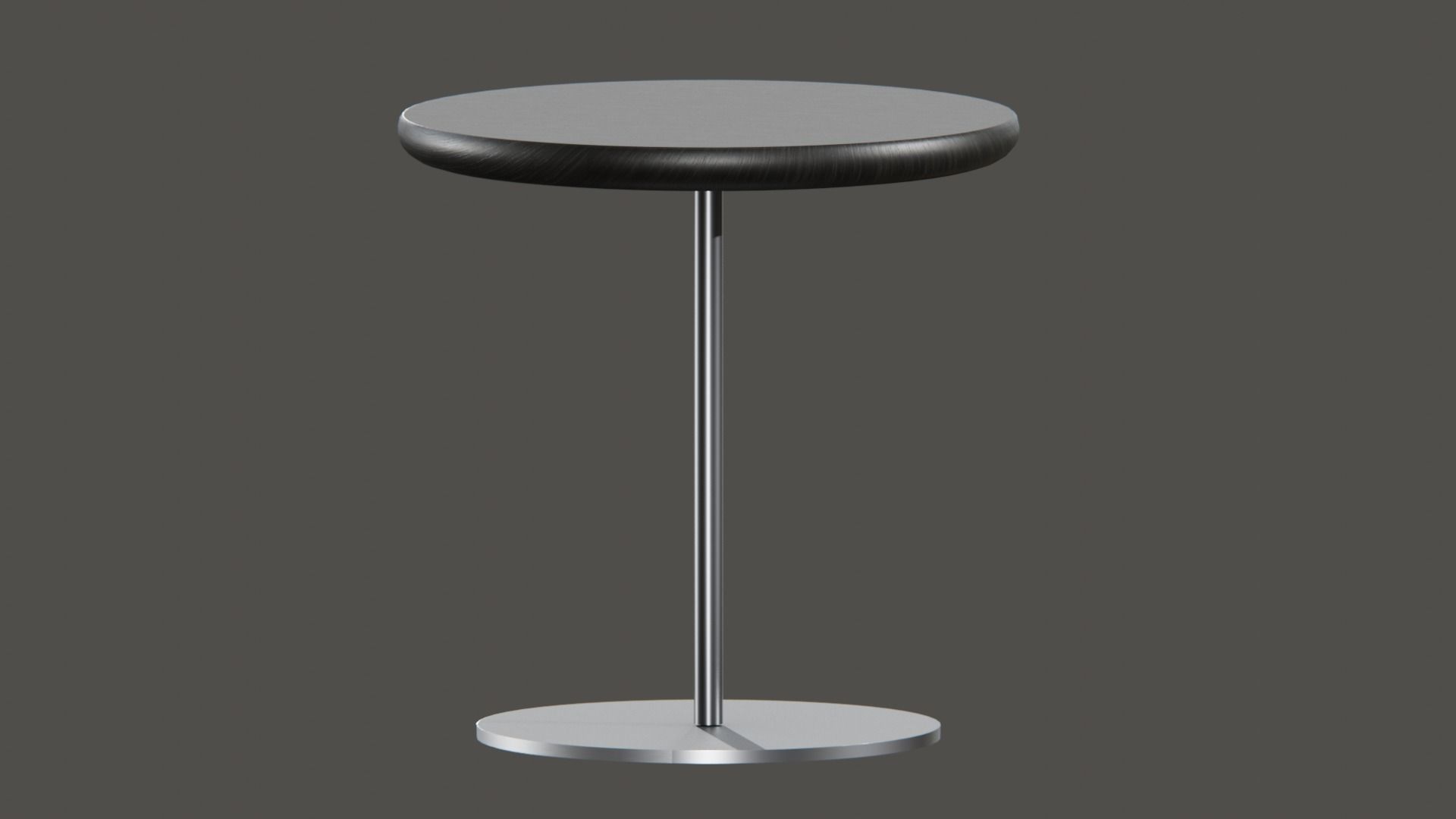 Pal Table oak black lacquered Low-poly 3D model_15