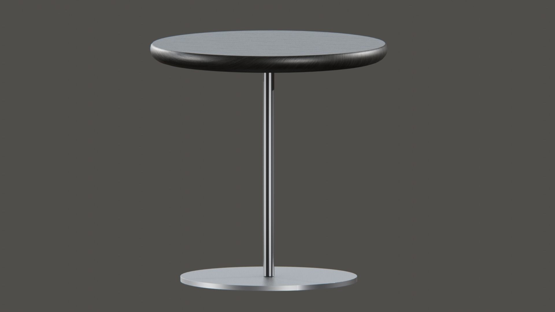 Pal Table oak black lacquered Low-poly 3D model_14