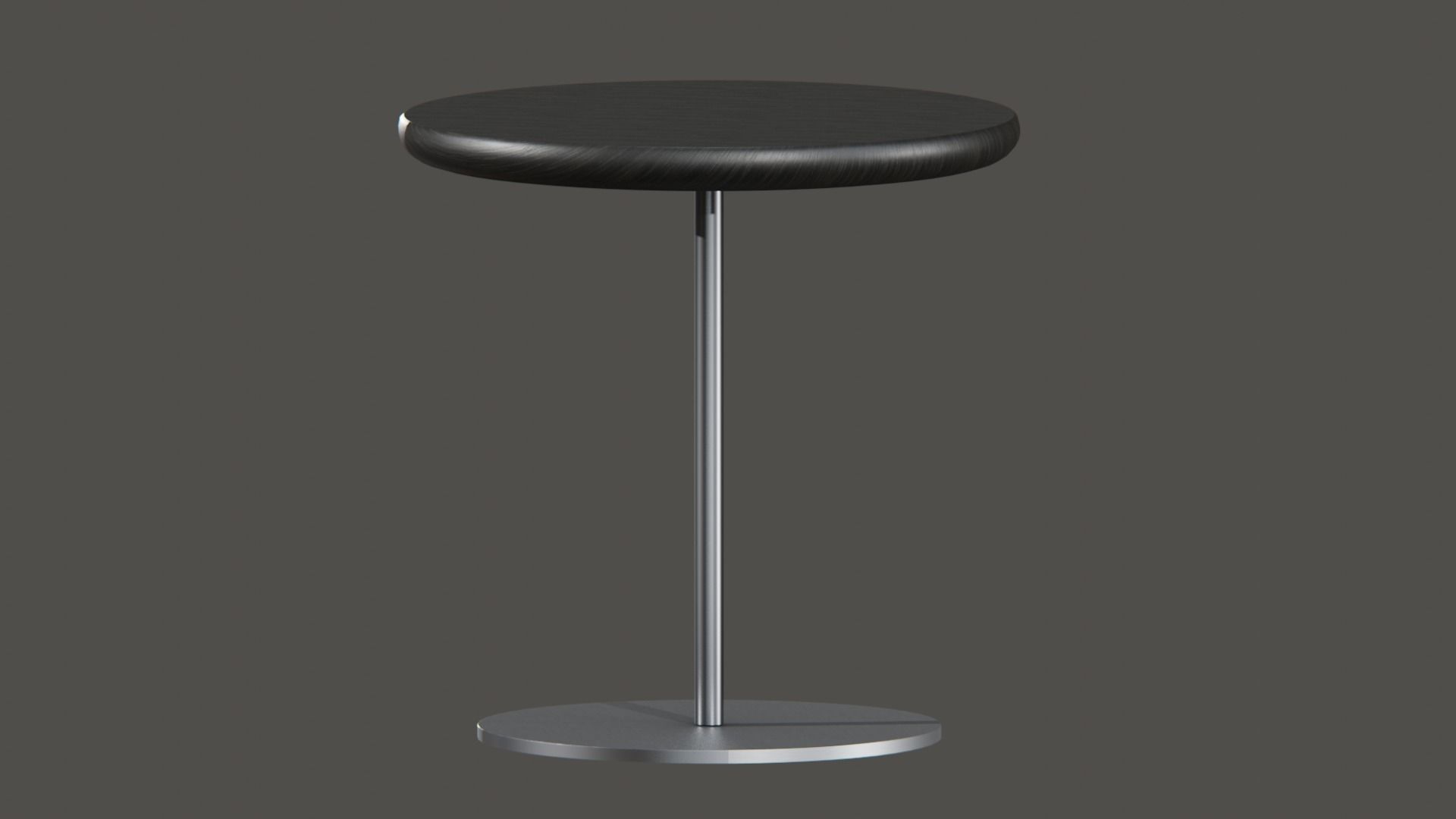 Pal Table oak black lacquered Low-poly 3D model_8