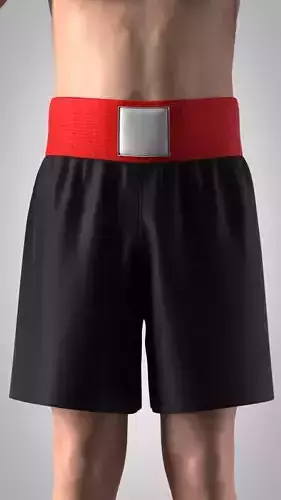 Marvelous Designer boxing shorts male Low-poly 3D model
