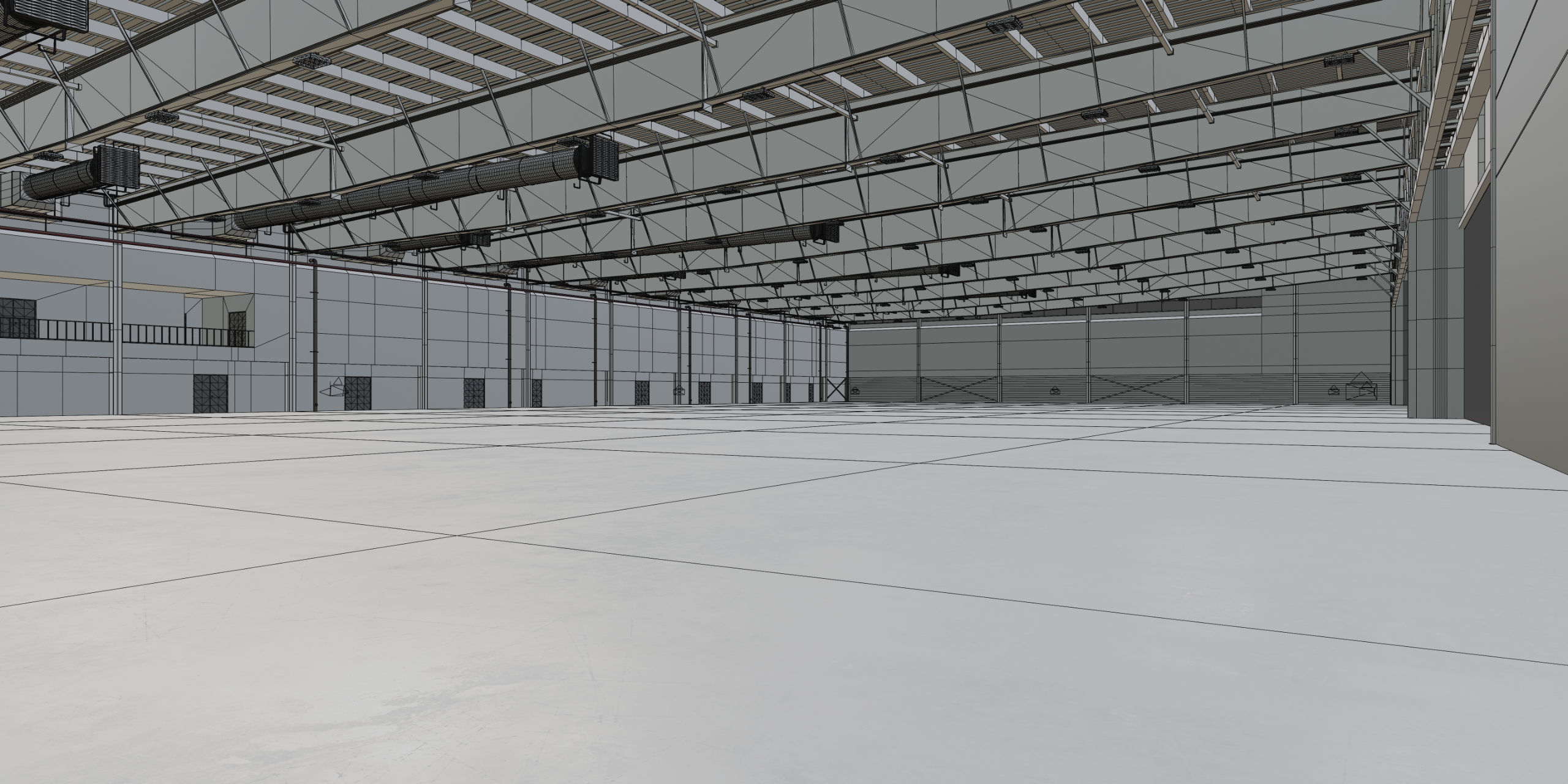 Airplane Hangar Interior 9 Low-poly 3D model_19
