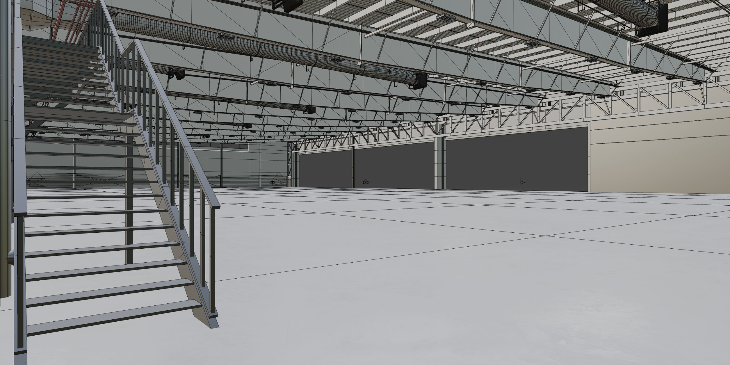 Airplane Hangar Interior 9 Low-poly 3D model_17
