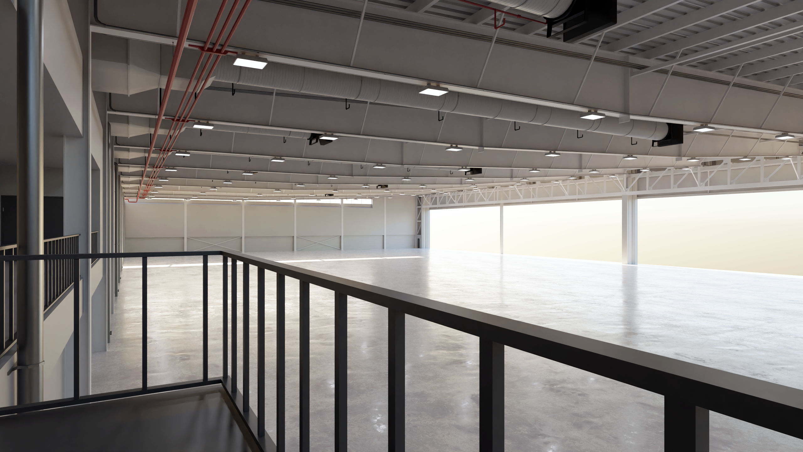 Airplane Hangar Interior 9 Low-poly 3D model_11