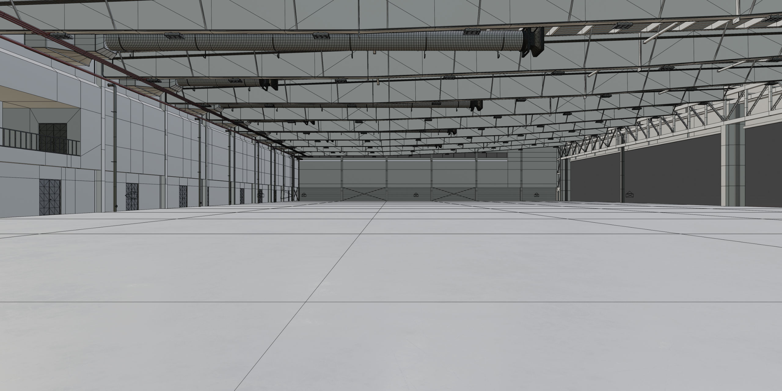 Airplane Hangar Interior 9 Low-poly 3D model_18