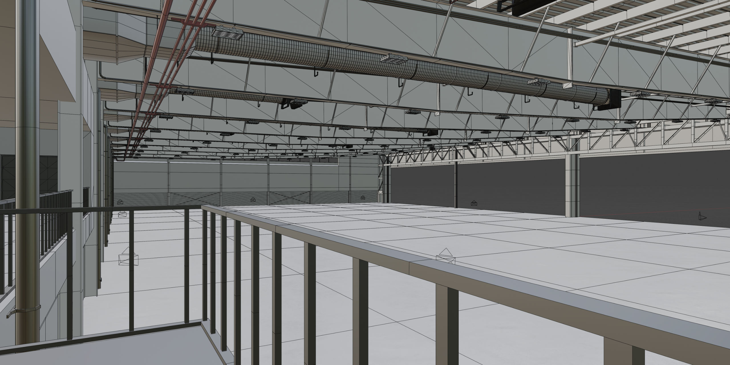 Airplane Hangar Interior 9 Low-poly 3D model_23