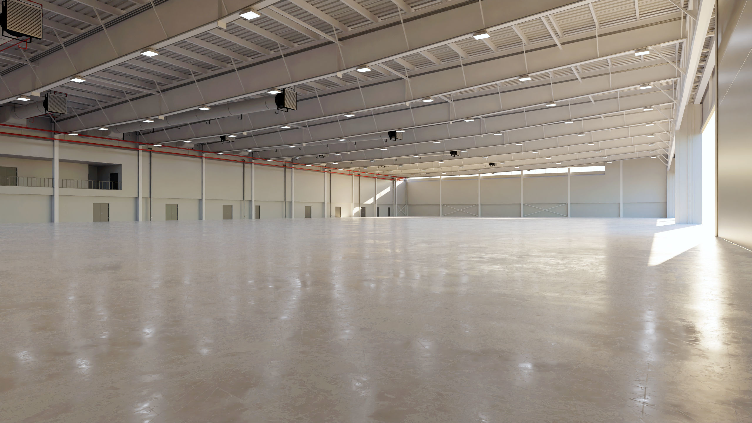 Airplane Hangar Interior 9 Low-poly 3D model_7