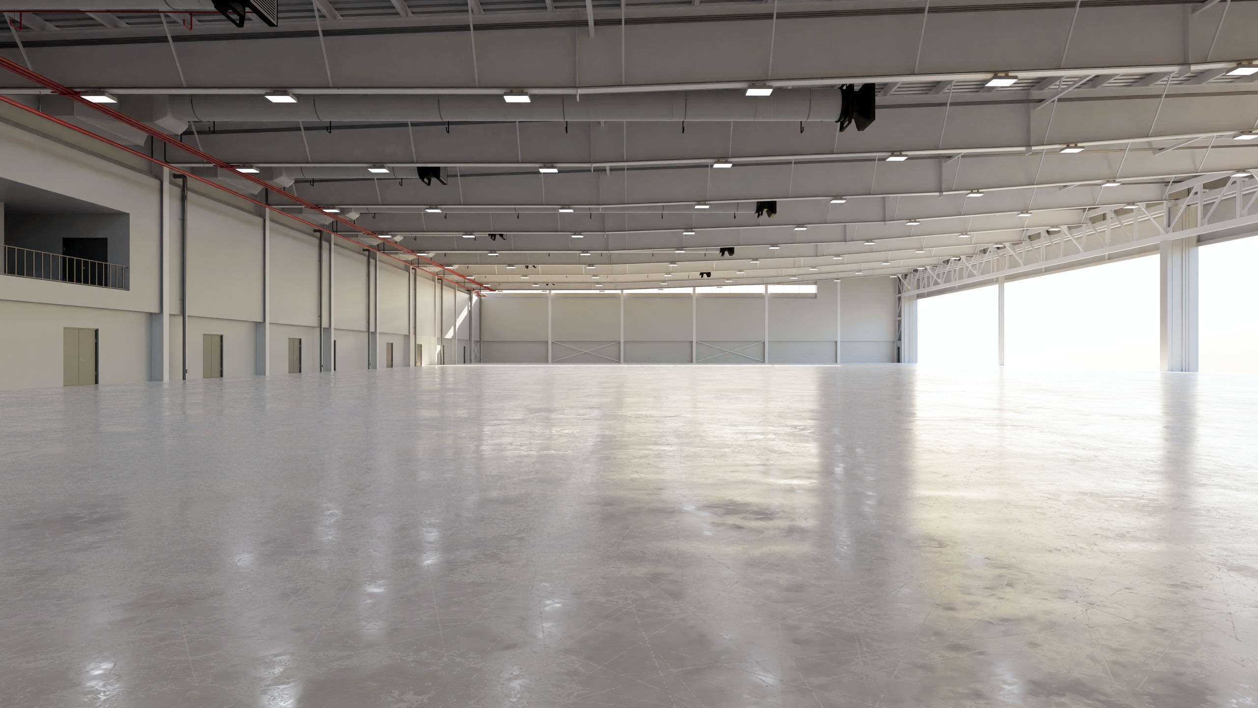 Airplane Hangar Interior 9 Low-poly 3D model_6