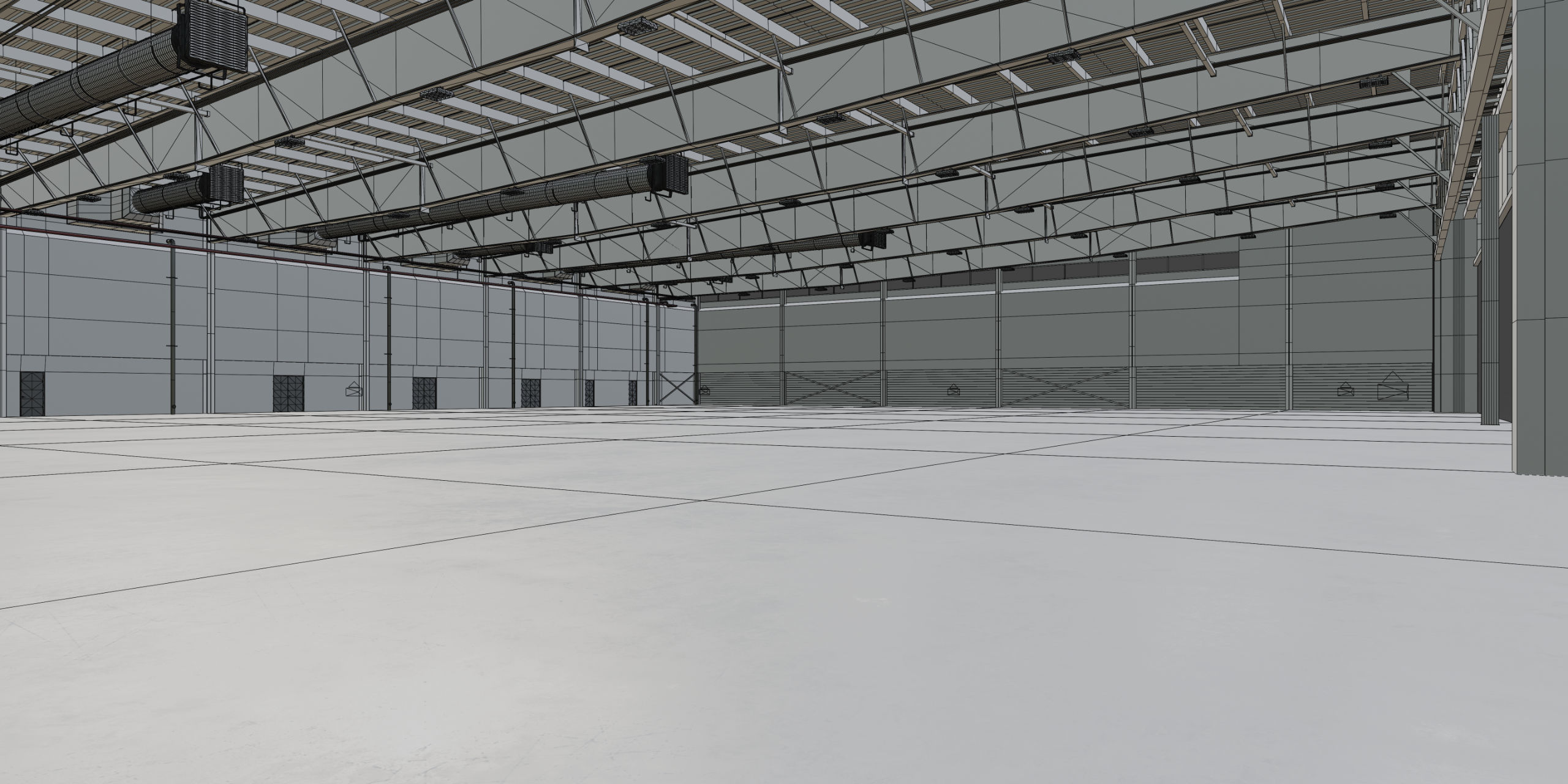 Airplane Hangar Interior 9 Low-poly 3D model_20