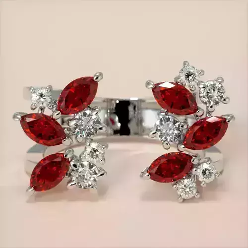 Ruby ring  3D print model