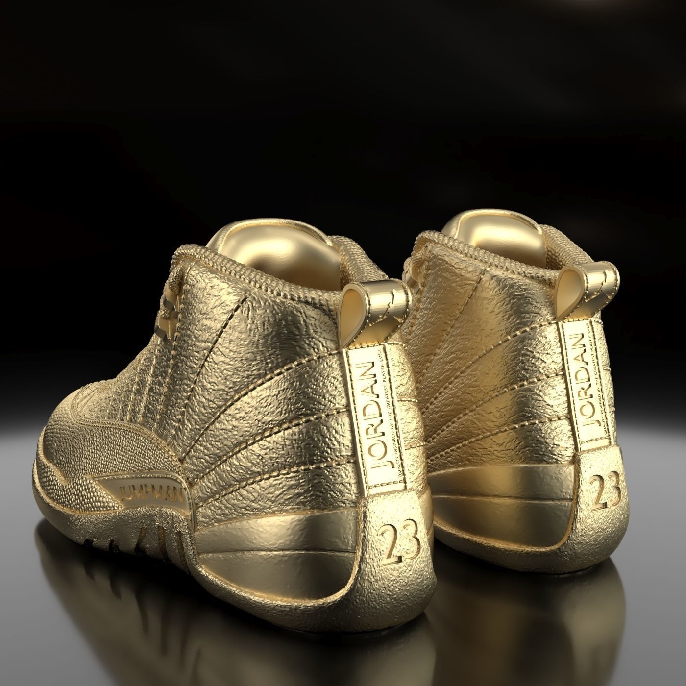 Air Jordan 12 Retro  3D print model_3