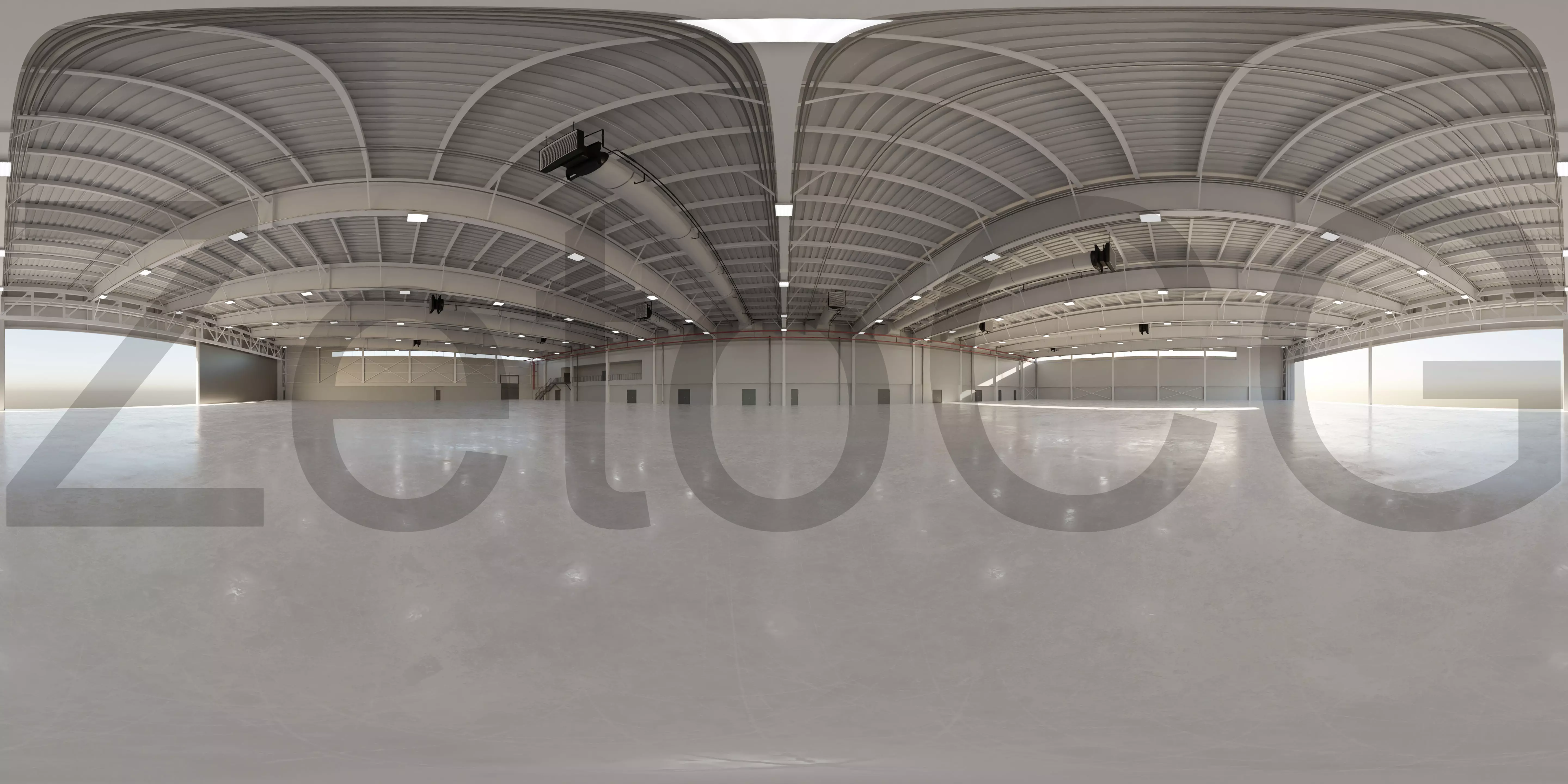HDRI - Airplane Hangar Interior 9 Texture_0