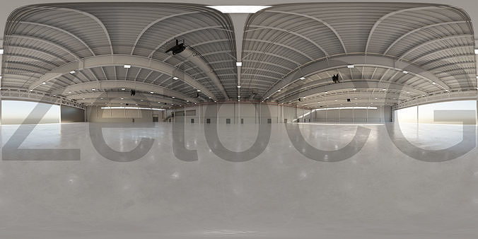 HDRI - Airplane Hangar Interior 9 Texture